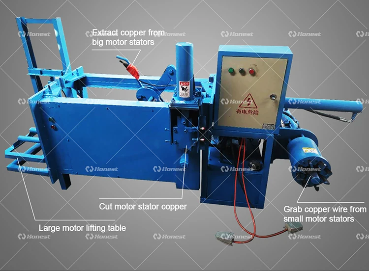 Scrap Motor Stator Coil Winding Dismantling Recycling Machine