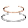 Fashion Design Couple 316L Stainless Steel Engraved Open Cuff Bracelet Wholesale