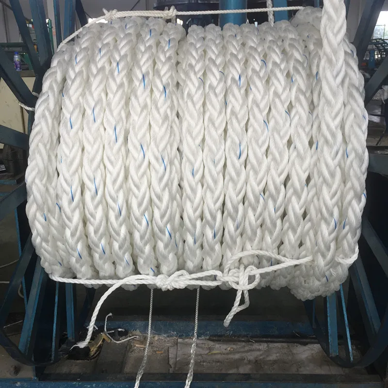 Yellow Marine mooring 8 strand PP and Polysteel mixed  rope for sale