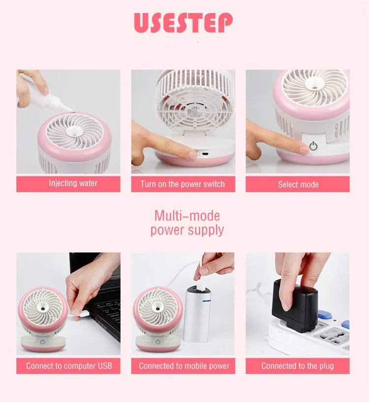 High speed table air cooler and humidifier fan