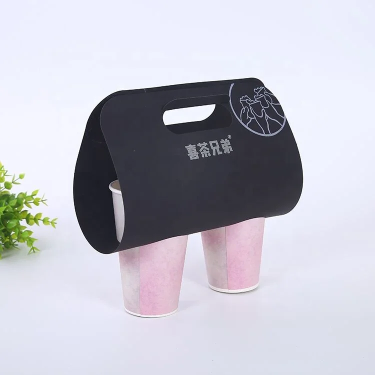 
Disposable Paper Cup Holder Tray 2 Cup Coffee Tray 
