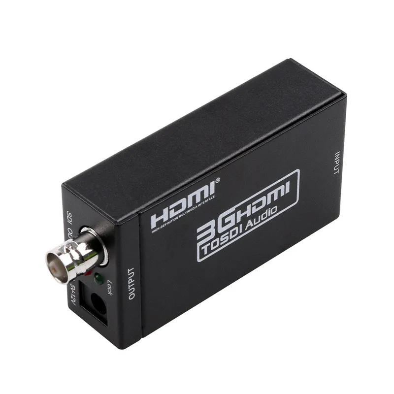 

HDMI to SDI Converter Adapter HDMI SDI Adapter SDI/HD-SDI/3G-SDI Adapter Support 1080P for Camera Home Theater, Black