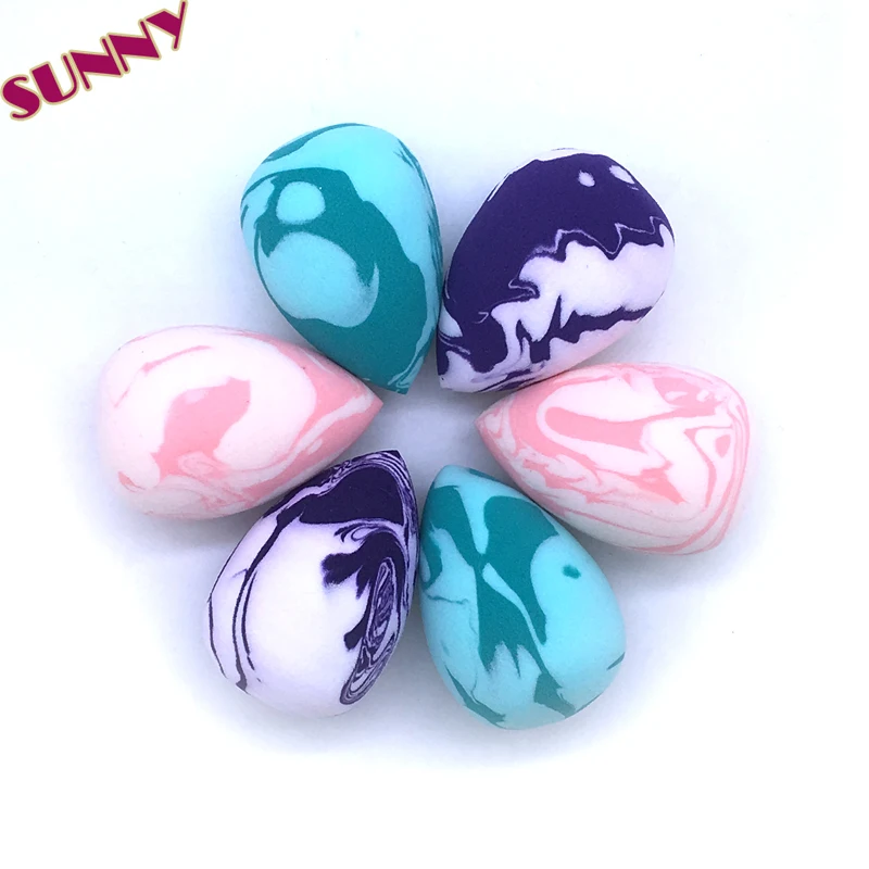 2020 new arrivals beauty private label Super Soft Hydrophilic polyurethane Marble Makeup sponge blender