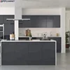 China medium crissoo black modular lacquer kitchen cabinet