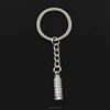 Key chain 25*7 mm leaning tower of Pisa Italy pendants DIY Men Jewelry Car Key Chain 30 mm Ring Holder Souvenir For Gift