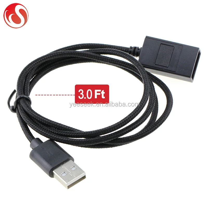 

2019 New 3.0 Feet Long Braided Cable USB Charger for JUUL, Black