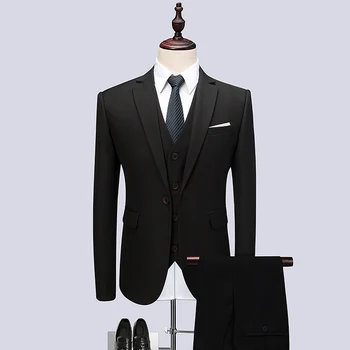traje negro hombre
