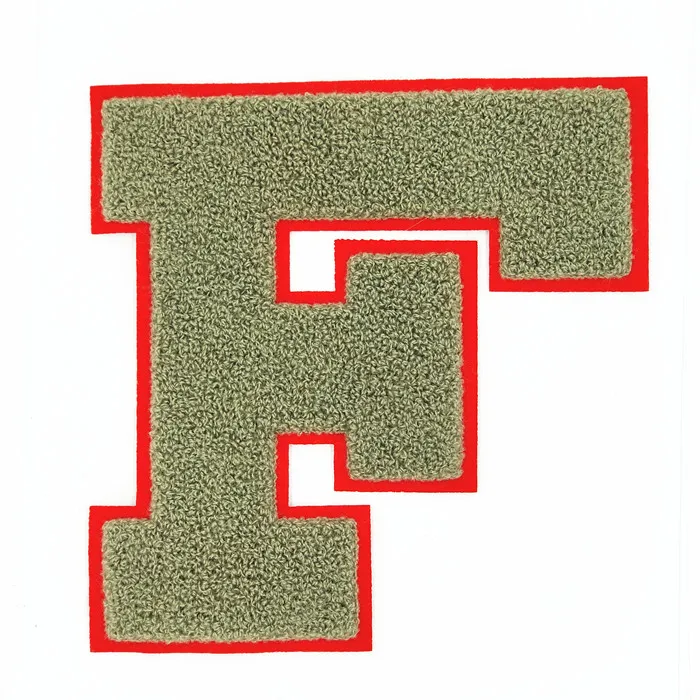 

Custom chenille letter embroidered patches, Custom color