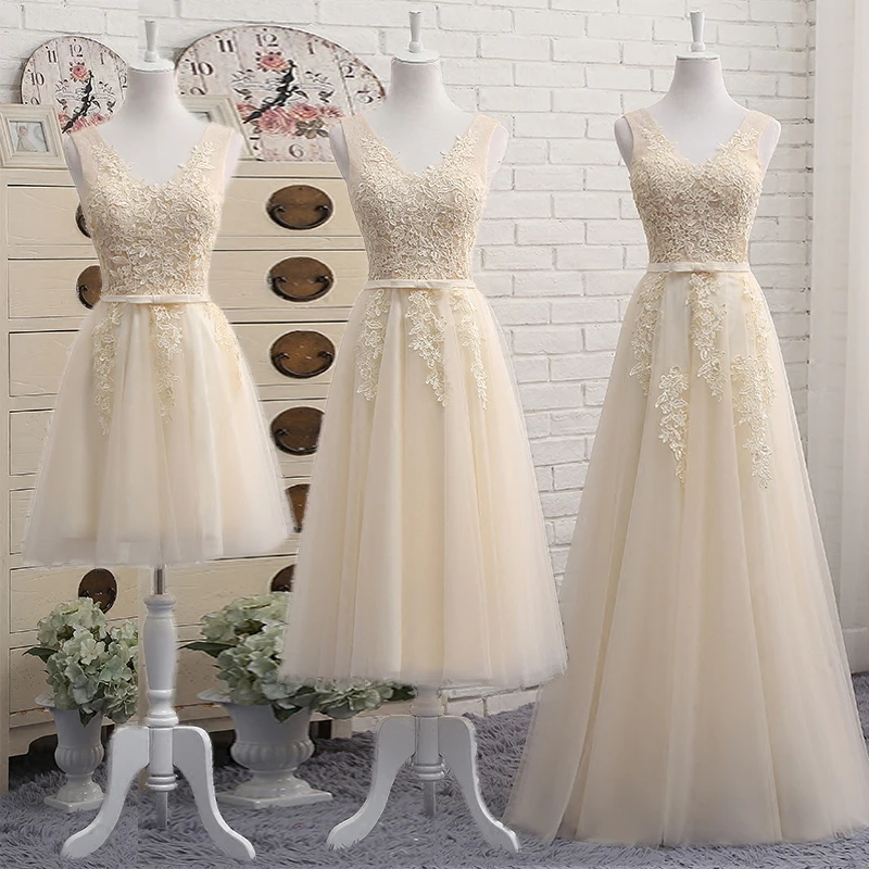 Короткие свадебные платья цвета шампань