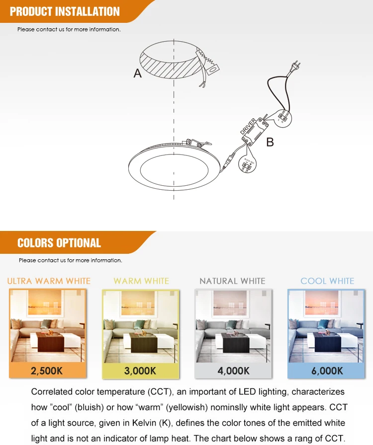 Hot sale 6w led panel light flat panel led lighting