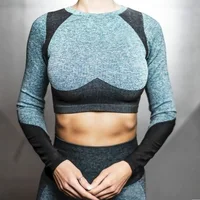 

wholesale fitness high quality yoga active wear fitness yoga clothes set wear custom logo women long sleeve yoga set