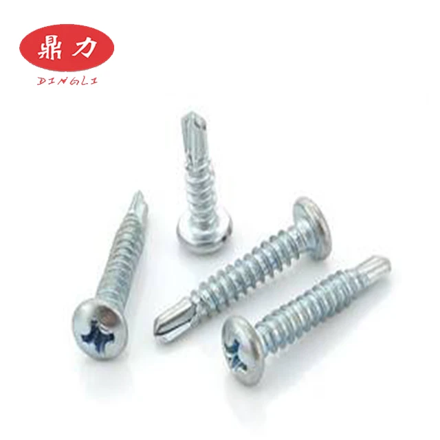 
Carbon steel cross Half round head self drilling screws 