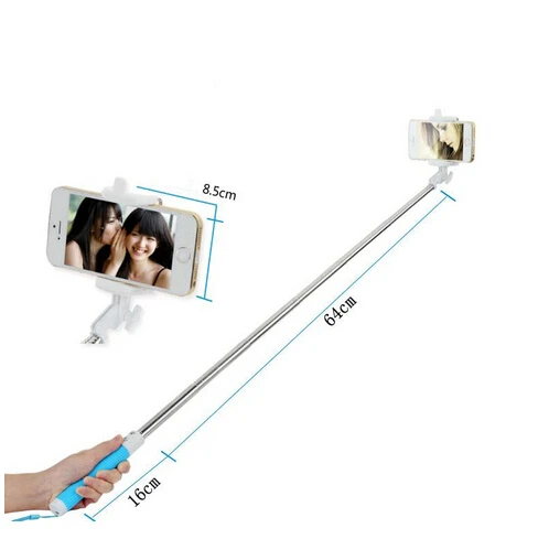 2015 new product Wirele Handheld Monopod Selfie Stick with bluetooth shutter button