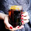 elegant shape juice shape Jar jelly with straw