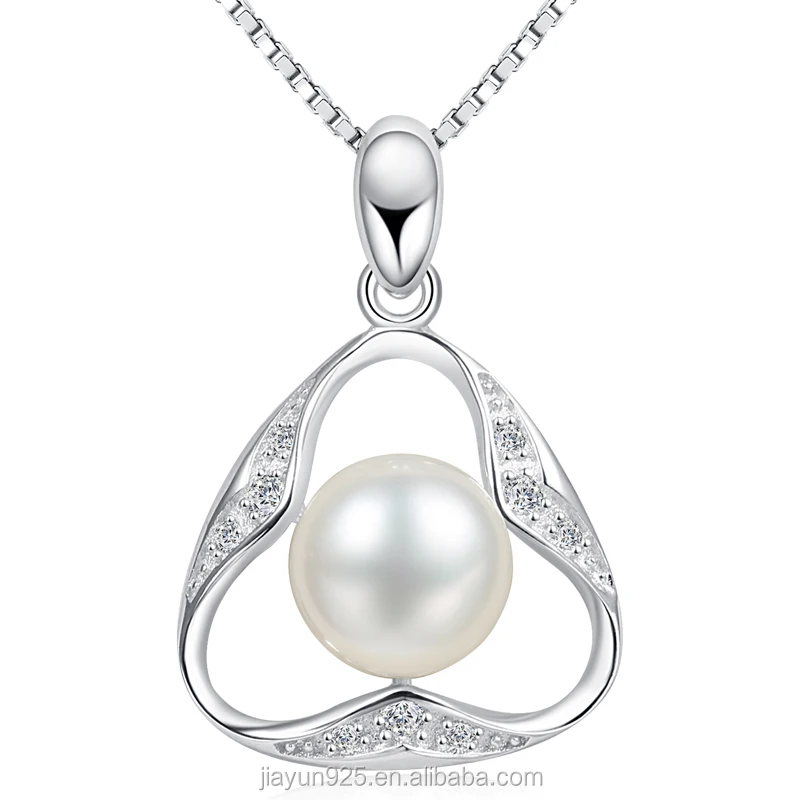 

High quality wholesale pearl necklace pendant 925 Sterling Silver Jewelry, Picture