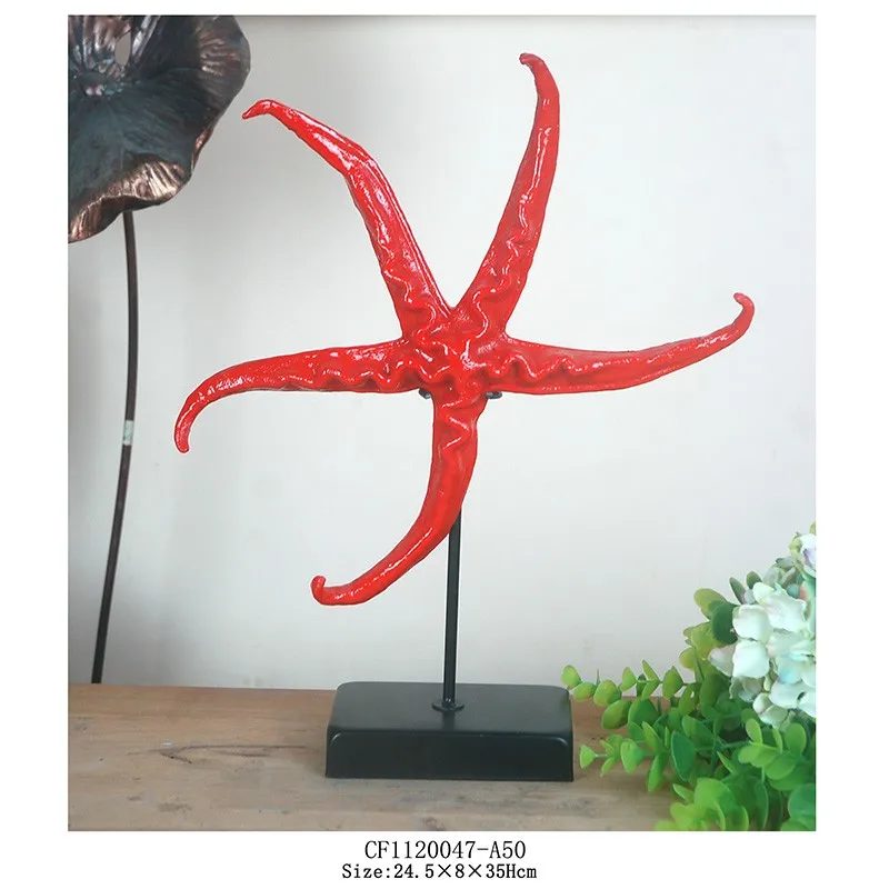 Resin craft starfish marble base for home and wedding decoration manufacture