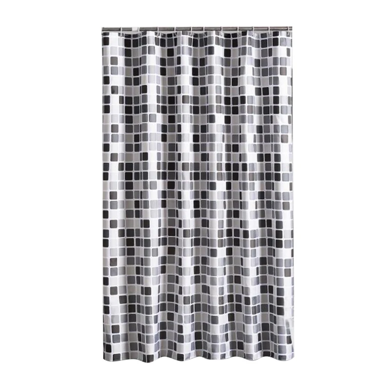 

DR1804C-005 High quality fashion printed grid shower curtain, As pictures