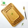 3 Sets Rectangle bamboo tableware bamboo Snack cake plate