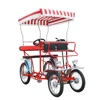 Park cycling Double benches Sightseeing pedal 4 wheel Adult Surrey Bike for rentals