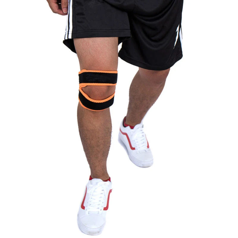 

FS06 Neoprene Waterproof Adjustable Elastic Silicon Open Patella Ce Sports Knee Brace Support, Black;red;blue