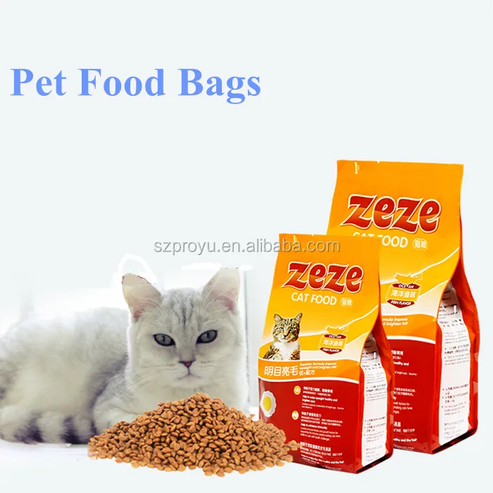 Animal food feed pet plastic packaging bag Cat Stand up pouch