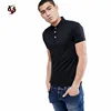 Custom 100% cotton cheap men's black polo t shirt print logo design clothing golf polo