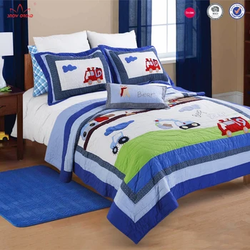 Home Fashion Children Cotton Quilt Sets Applique Bedspread Kids