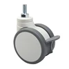 EDL Hospital Casters Wheels Stem Medical Casters Wheels 4" 100Kg TPE Medical Wheels Castors Bearing Brake Locking Roller