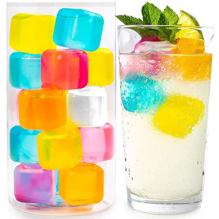 

Cute plastic ice cube colorful square ice cube tray reusable ice cube holder for drinks