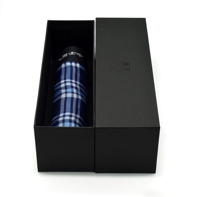 Custom Single Black Men Umbrella Hardcover Gift Box Packaging
