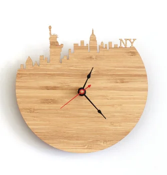 Skyline Ein Wohnzimmer Buro Quarz Stadt Silhouette New York Wanduhr Buy Wanduhr New York Wanduhr Buro Wanduhr Product On Alibaba Com