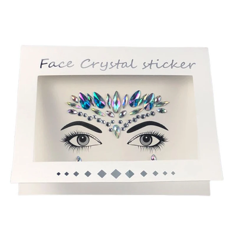 

Custom Hot Sale New Face Tattoo Glitter Rhinestone Sticker Face Jewels