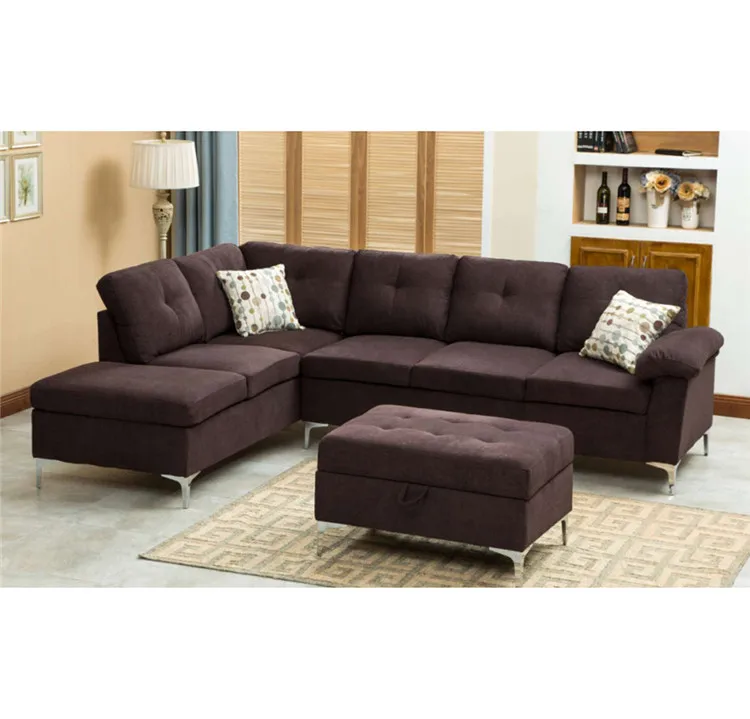 Top brown leather grey reclining sectional with chaise