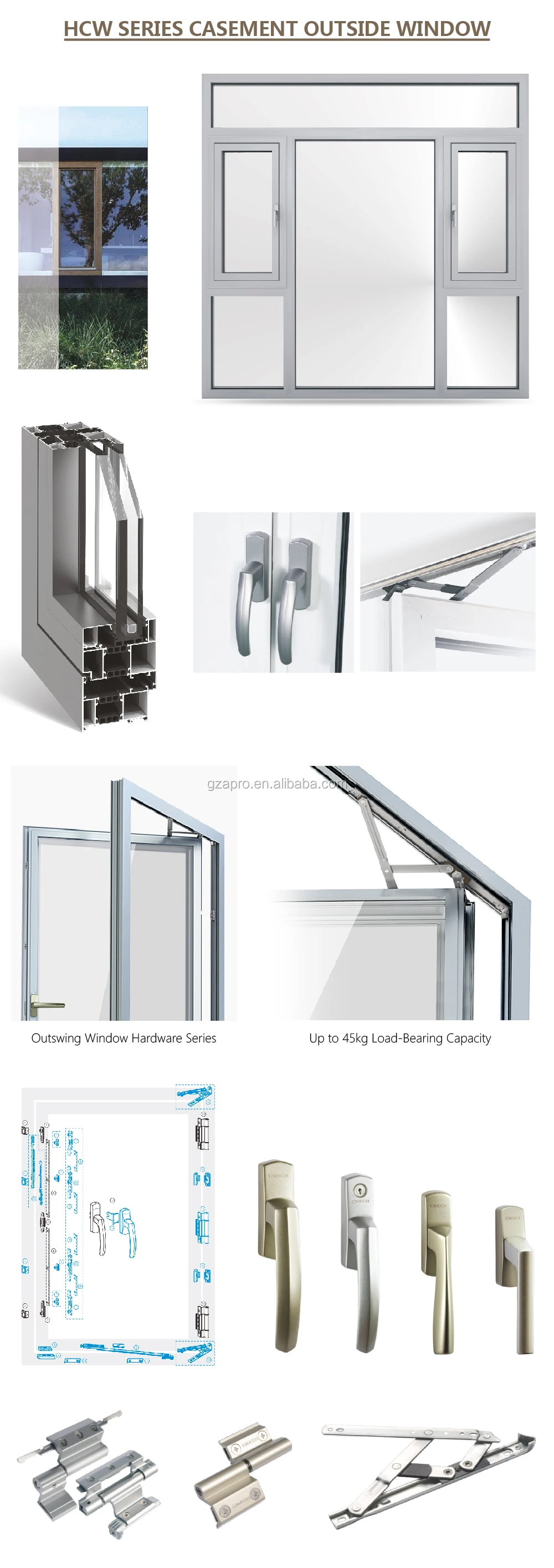 Latest house windows door  designs double glazed aluminum glass tilt and turn windows