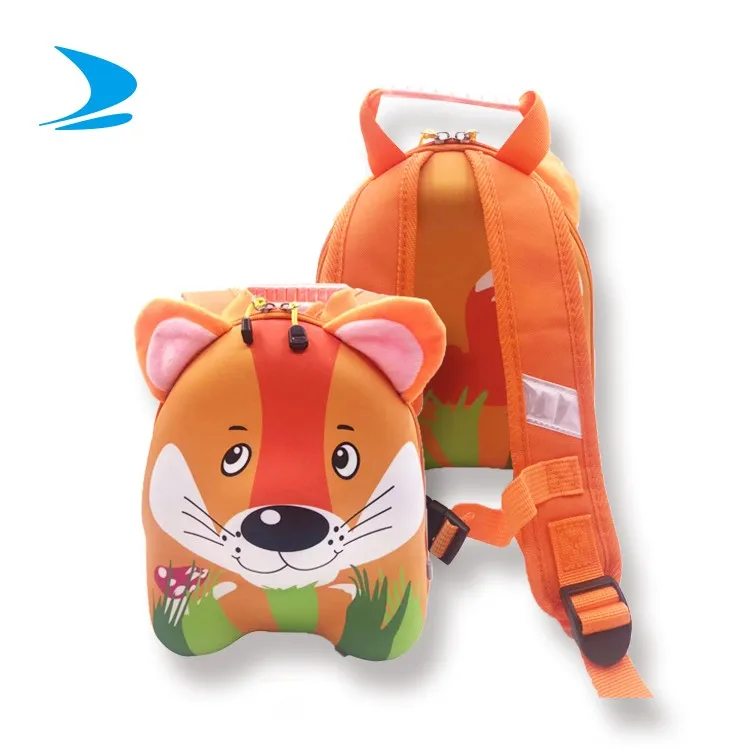 

Lightweight 3D cartoon baby girl boy kids zoo animal eva school bags shoulders backpack with reflective strap factory in China, Customized color