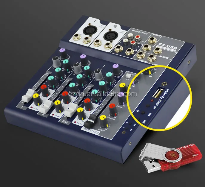 4 Channel Interface Audio Mixer/professional Sound Audio Power Mixer