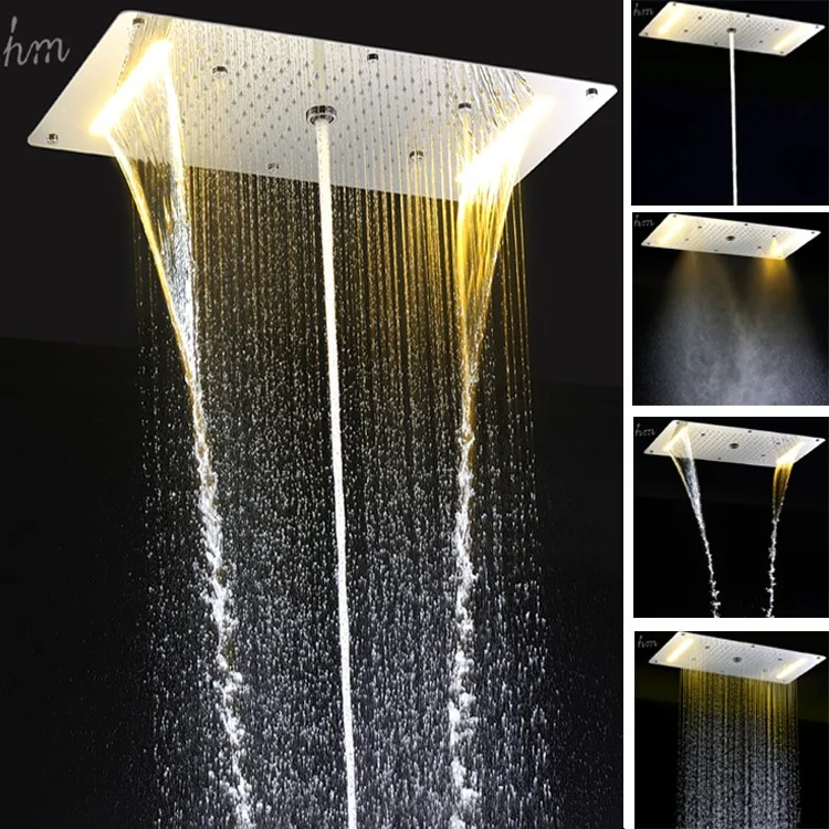 Exotic Shower Head 360*500mm Recessed Ceiling Conceal Electric Shower