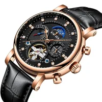 

Kinyued China Factory Watch Moon Phase Calendar High Quality Automatic Tourbillon Mechanical Man Watch