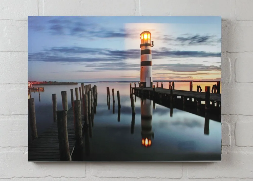 Beautiful Printed Canvas With Led Light Lighthouse Wall Pictures Canvas Art Prints For Home Decorative Giclee Painting Art Work Buy Printed Canvas With Led Light Wall Picture With Led Light Lighthouse Painting Product