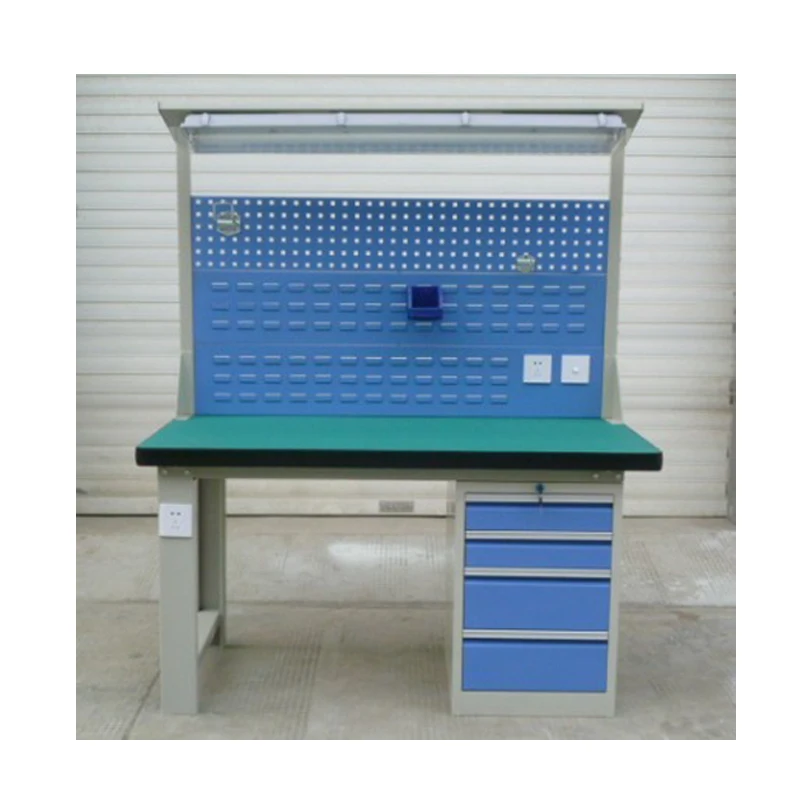High Quality Heavy Duty Lighting Metal Tool Workbench With 4 Drawers