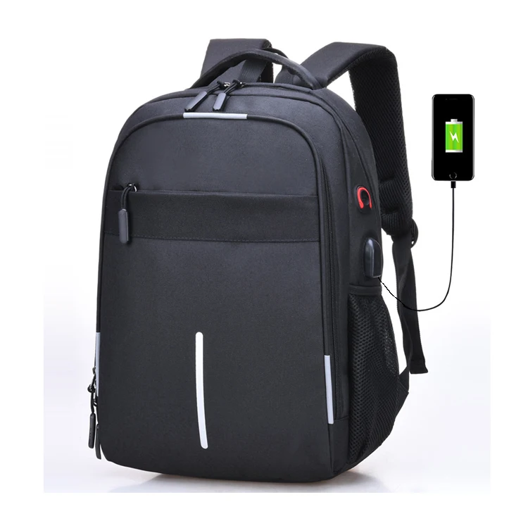 

2020 Wholesale New Design Anti Theft USB Charger Backpack, Black