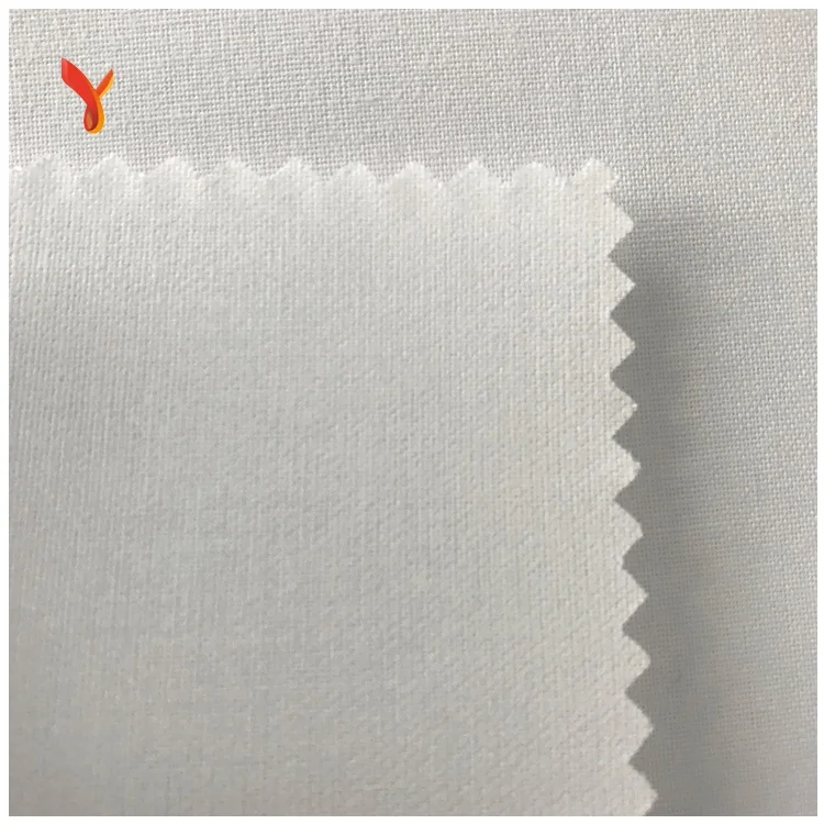 

Shirt collar Interlining cotton woven shirt interlining 100% cotton fabric fusible interlining, White