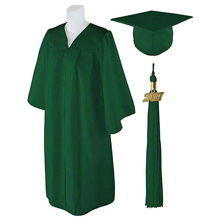 The Formal Elegant Uk Style Matte Green Academic Graduaion Gowns - Buy ...