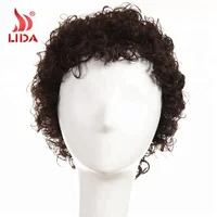 

2018 new fashion short curly pixie wig Brazilian human hair wig