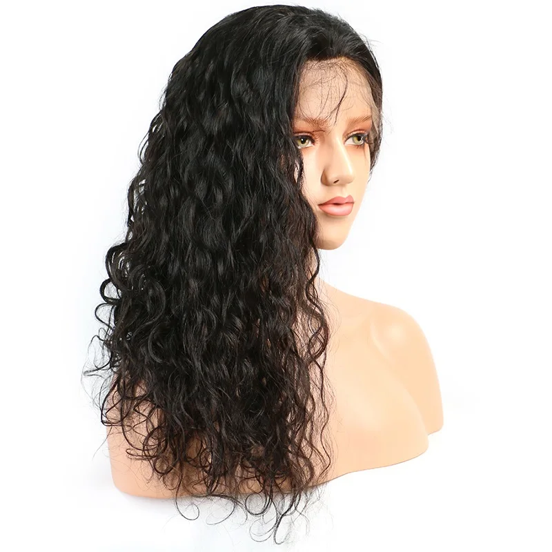 

Wholesale Water Wave Lace Front Wig Lace Wigs, Pre Plucked Cuticle Aligned Virgin Hair Lace Front Wig Human Hair 100% Indian