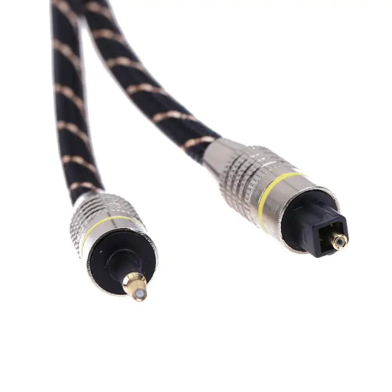 1m/1.5m/2m/3m 3.5mm gold plated Interface Digital Optical Audio Cable Fiber Mini Toslink to Toslink Optical Cord for CD DVD