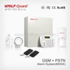 2016 Best GSM PSTN GPRS LAN IP TCP wired home burglar alarm system with GSM for home safe