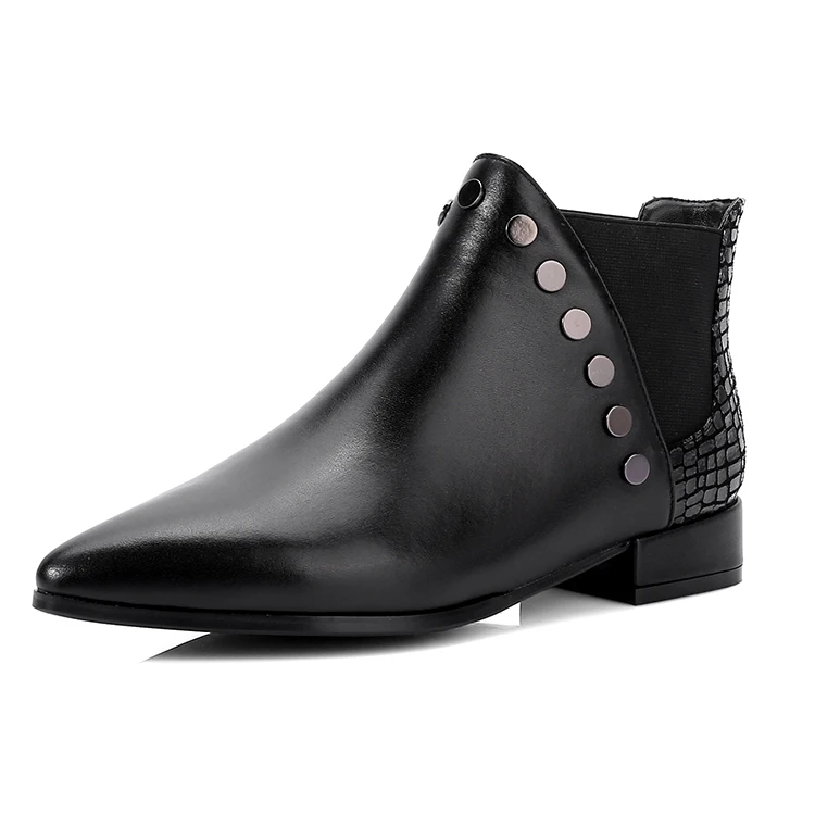 flat ankle boots pointed toe