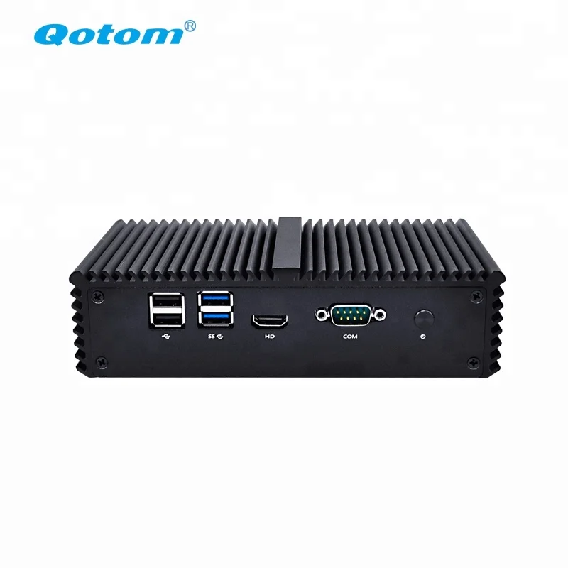 

Qotom Mini Pc Q515G6 Intel 3865U AES-NI 6 Gigabit LAN 4G ram 32G SSD Fanless Firewall, Black