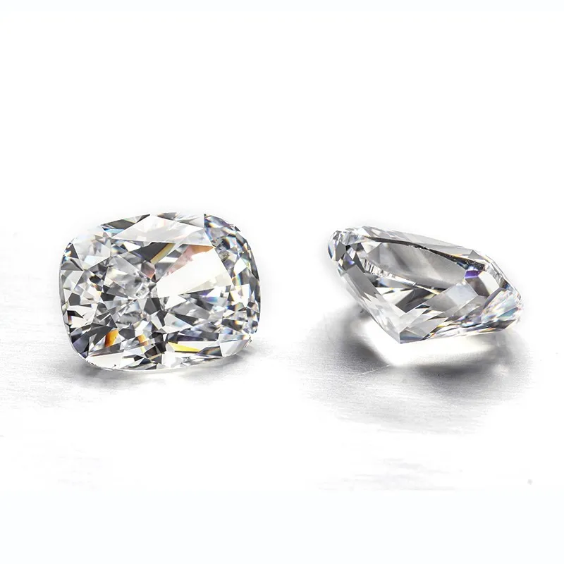 Cubic Zirconia Wholesale Loose White Color Cushion Excellent Cut 9x11mm